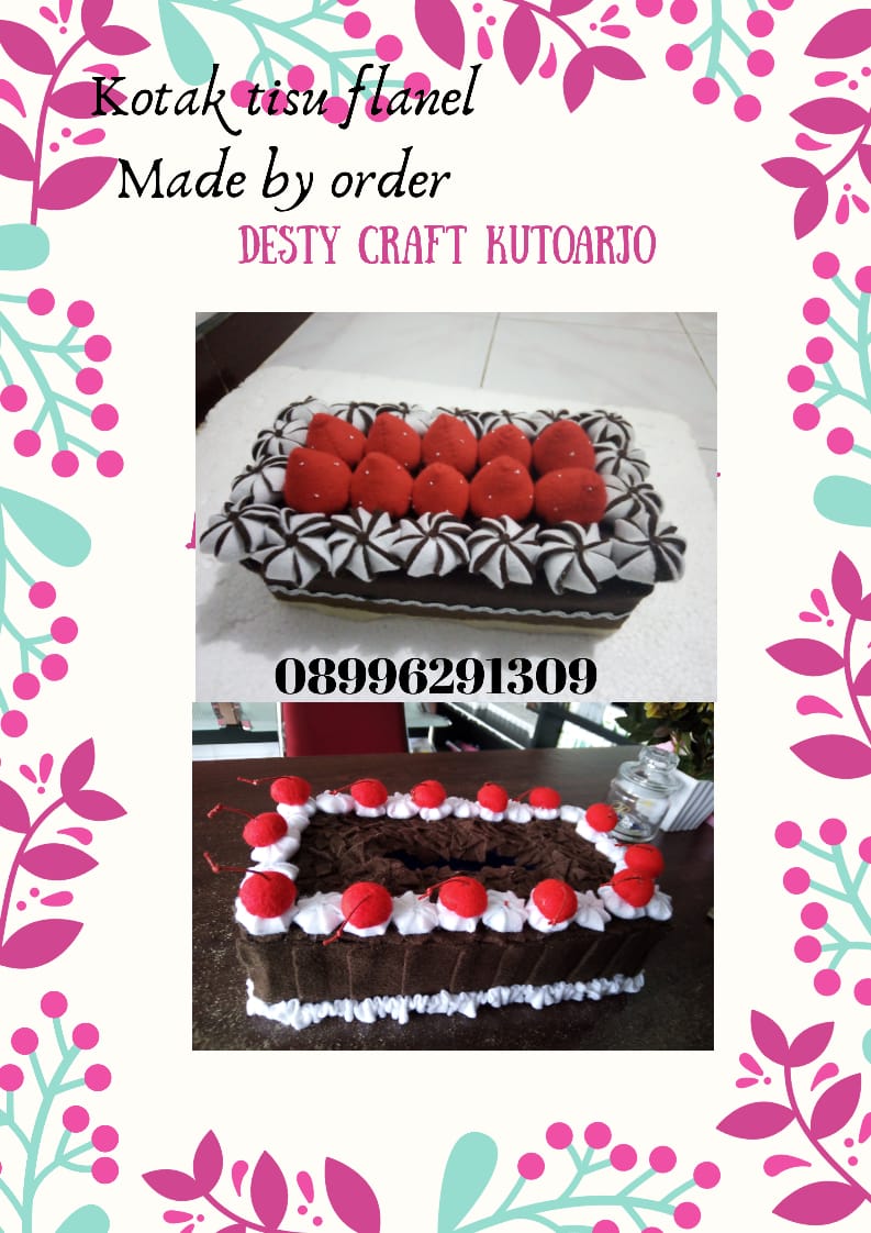 Kotak tisu hias flanel